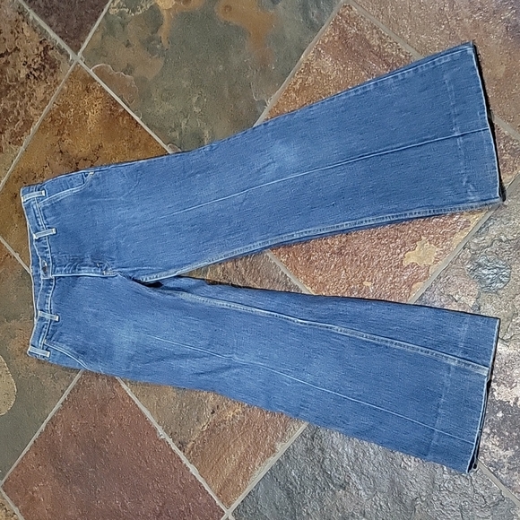 Vintage Rare Levi's Fresh Produce Wide Leg Denim Jeans